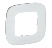 Valena ALLURE Белое стекло Рамка 1-ая  755541  Legrand