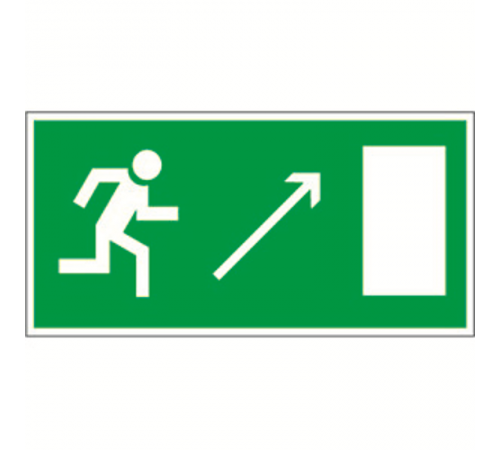Знак безопасности BL-2010B.E05"Напр. к эвакуационному выходу направо вверх"  a15029  Белый свет