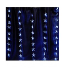 Гирлянда - занавес Звездочки 230V 100 LED 2*1м, 5000K с контроллером, IP20 , сетевой шнур 3м в комплекте, CL25  48608  FERON