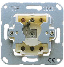 Реверсивный выключатель для замочного механизма, для жалюзи, 2-полюсный (2 двигателя); универсальные встраиваемые механизмы  104.28  Jung