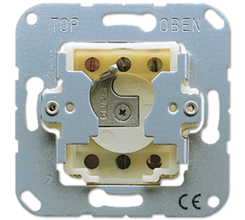 Реверсивный выключатель для замочного механизма, для жалюзи, 2-полюсный (2 двигателя); универсальные встраиваемые механизмы  104.28  Jung