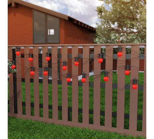 Гирлянда светодиодная "Белт Лайт" серия Holiday,10 ламп, 7,7 м, IP44, красный, 1/6  HL064  Gauss