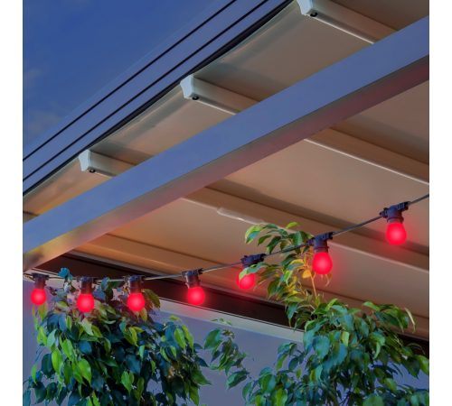 Гирлянда светодиодная "Белт Лайт" серия Holiday,10 ламп, 7,7 м, IP44, красный, 1/6  HL064  Gauss