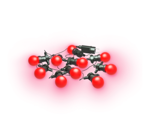 Гирлянда светодиодная "Белт Лайт" серия Holiday,10 ламп, 7,7 м, IP44, красный, 1/6  HL064  Gauss