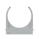 Крепеж-клипса для труб прямой монтаж D50 мм, серая (упак. 20 шт)  KM-KKPM-50  КМ - профиль