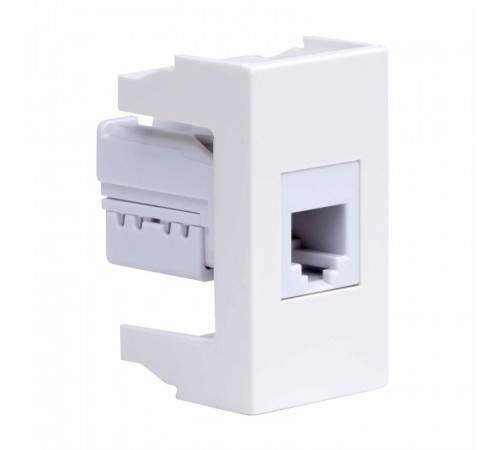 Viva белая телефонная розетка RJ12 (6P6C, Hyperline)  белая 1мод  45018  DKC