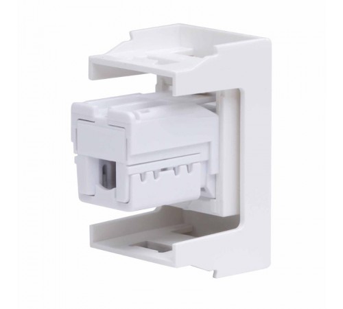 Viva белая телефонная розетка RJ12 (6P6C, Hyperline)  белая 1мод  45018  DKC