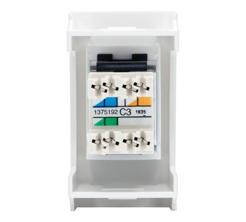 Viva белая телефонная розетка RJ12 (6P6C, Hyperline)  белая 1мод  45018  DKC