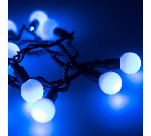 Светодиодная гирлянда ARD-BALL-CLASSIC-D23-20000-BLACK-160LED BLUE (230V, 7W)  025629  Arlight