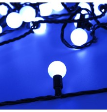 Светодиодная гирлянда ARD-BALL-CLASSIC-D23-10000-BLACK-80LED BLUE (230V, 3.5W)  025600  Arlight