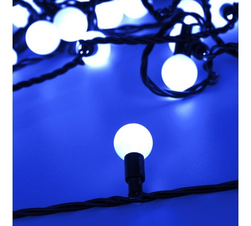 Светодиодная гирлянда ARD-BALL-CLASSIC-D23-10000-BLACK-80LED BLUE (230V, 3.5W)  025600  Arlight