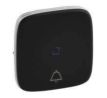 Valena ALLURE Антрацит Клавиша выключателя кнопочного с подсветкой с символом "звонок"  755093  Legrand