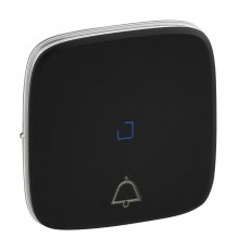 Valena ALLURE Антрацит Клавиша выключателя кнопочного с подсветкой с символом "звонок"  755093  Legrand