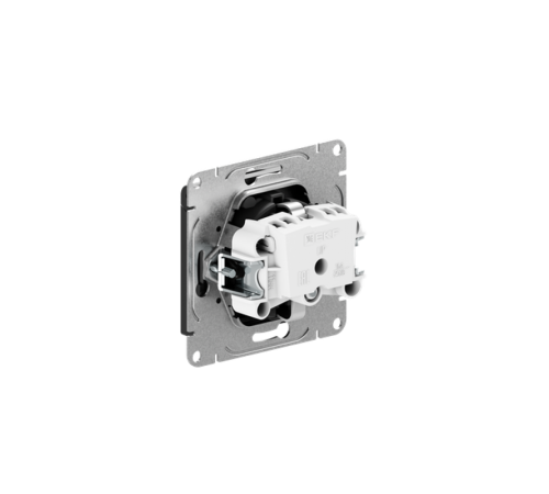 Механизм розетки, 16А, IP44, с заземлением, со шторками, c крышкой, чёрный Эпика EKF  UP1-SOB-111-44  EKF