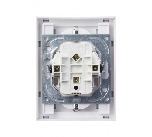 ABB Levit Серый / белый Розетка 2-ая с з/к со шторками 16А  5522H-C03457 16W  2CHH223457C6016  ABB