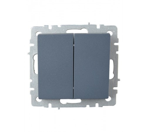 BRITE Выключатель 2-клавишный проходной 10А ВС10-2-6-БрМ маренго  BR-V22-0-10-K35  IEK