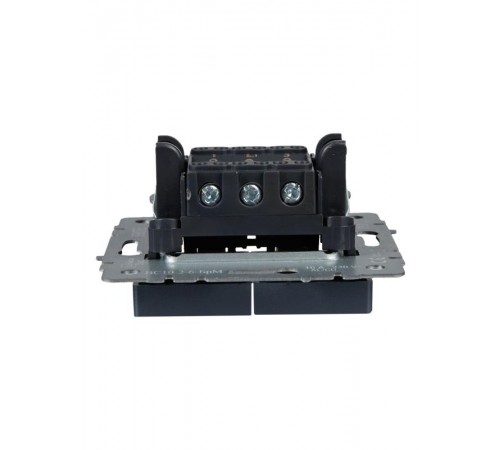 BRITE Выключатель 2-клавишный проходной 10А ВС10-2-6-БрМ маренго  BR-V22-0-10-K35  IEK