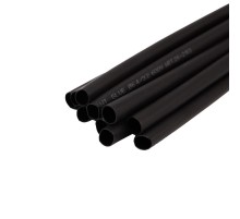 Термоусаживаемая трубка двухстенная клеевая 6,4/3,2 мм черная (уп.10 шт. по 1 м.)  26-2103  REXANT