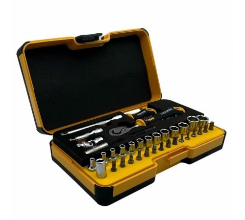 Набор бит SL/ND/PH/Tx/SQ/BH/MS с трещоткой и рукояткой ERGONIC в кейсе, 36 шт  05783656  Felo