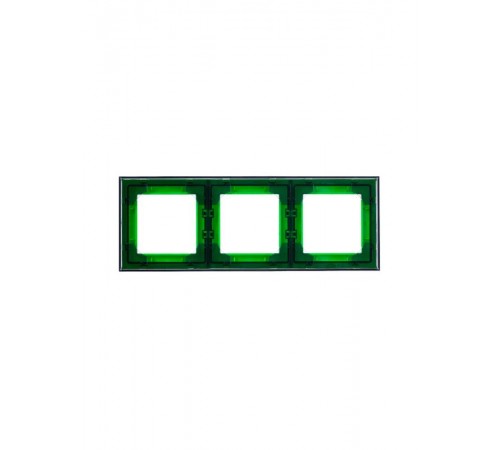 ABB Levit Зелёный / дымчатый чёрный Рамка 3-ая  3901H-A05030 67W  2CHH015030A6067  ABB