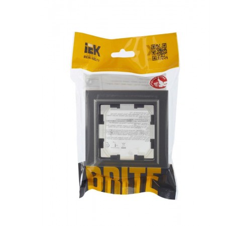 BRITE Рамка 1-ая IP44 РУ-1-БрС-44 сталь  BR-M12-44-K46  IEK