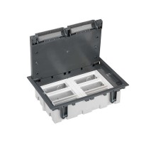 Simon CIMA 500 Люк на 6 модулей 500CIMA (12 мод. 45х45 мм), глубина 70-100мм, посадка 210х300мм, max 1000кг, серый  52050006-035  Simon