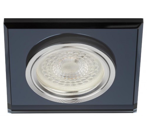 Светильник точечный встраиваемый под лампу DK8 50Вт MR16 хром/черный  C0043792  ЭРА