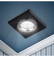 Светильник точечный встраиваемый под лампу DK8 50Вт MR16 хром/черный  C0043792  ЭРА