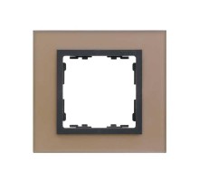 Simon 82 Рамка декоративная, 1 пост, S82 Nature, Стекло, медь-графит  82817-34  Simon