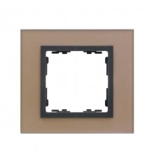 Simon 82 Рамка декоративная, 1 пост, S82 Nature, Стекло, медь-графит  82817-34  Simon