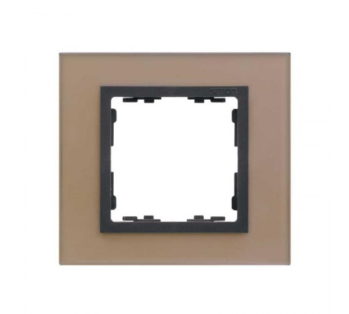 Simon 82 Рамка декоративная, 1 пост, S82 Nature, Стекло, медь-графит  82817-34  Simon