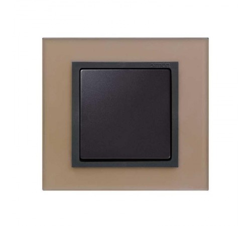 Simon 82 Рамка декоративная, 4 поста, S82 Nature, Стекло, медь-графит  82847-34  Simon