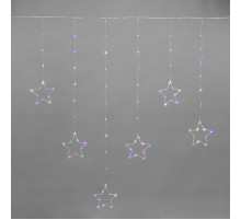Занавес из росы с фигурами Звезд 1,5х1,15м 156 LED МУЛЬТИКОЛОР IP20 USB + пульт управления  315-849  NEON-NIGHT