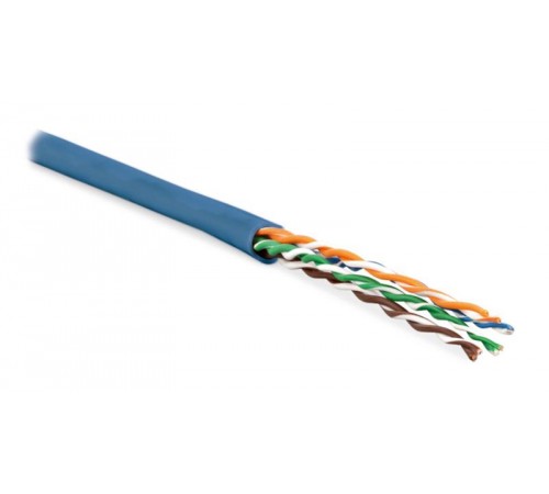 Hyperline UUTP4-C6-P24-NCR-IN-LSZH-BL-100 (100 м) Кабель витая пара, неэкранированный U/UTP, кат 6.  273528  Hyperline