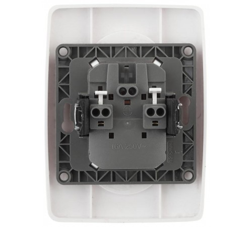 Розетка 2-ая без заземления 16A-250В IP20 Эра12 белый  Б0031238  ЭРА