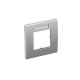 Рамка одинарная Modul45 (с полем д/маркировки.,горизонт.,84x84 мм,серебристый) (AR45-BF1 AL)  6119336  OBO Bettermann