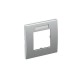 Рамка одинарная Modul45 (с полем д/маркировки.,горизонт.,84x84 мм,серебристый) (AR45-BF1 AL)  6119336  OBO Bettermann