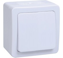 ГЕРМЕС PLUS белый Выключатель 1-клавишный проходной О/У IP54 ВСп20-1-0-ГПБ  EVMP12-K01-10-54-EC  IEK
