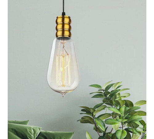 Светильник накладной подсветка PL13 E27 - 3 GB , цоколь Е27, провод 1 м, цвет медь (60/360)  Б0048524  ЭРА