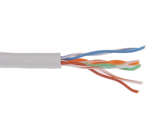 Кабель связи витая пара F/UTP, кат.5E 4x2х24AWG solid, PVC, 305м, серый  LC1-C5E04-311  ITK