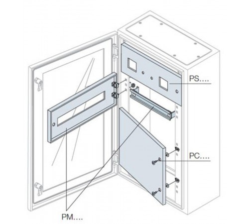 К-кт для мод.оборуд.36 мод нерж. 185х600  PM1836X  ABB