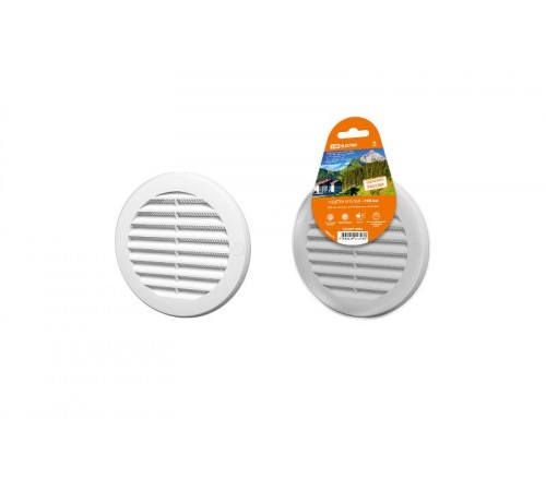 Решетка круглая с москитной сеткой, с фланцем d100, внеш. D130, бел.  SQ1807-0092  TDM