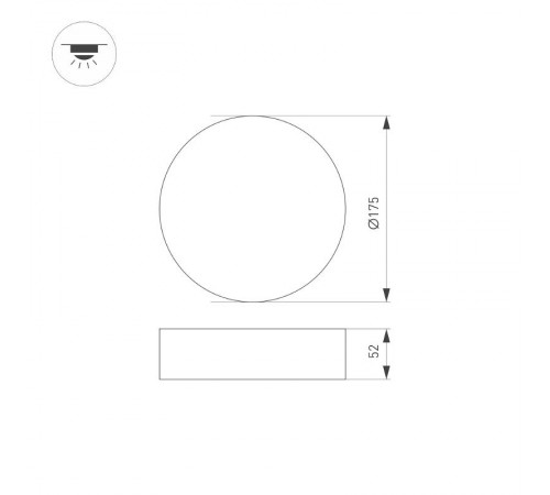 Светильник SP-RONDO-R175-16W Warm3000 (WH, 120 deg, 230V) (Arlight, IP40 Металл, 3 года)  022228(2)  Arlight