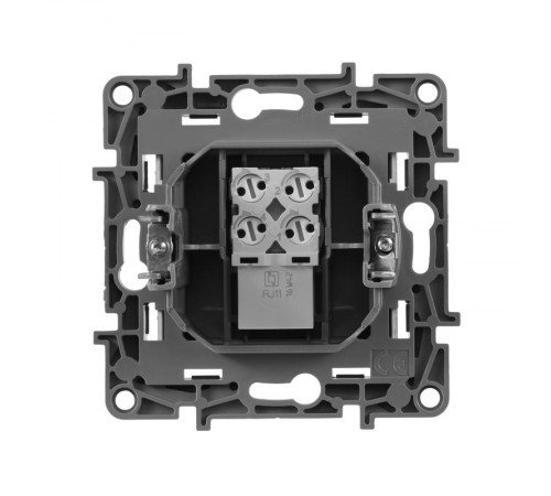 Etika Алюминий Розетка телефонная RJ11  672440  Legrand