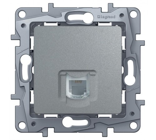 Etika Алюминий Розетка телефонная RJ11  672440  Legrand