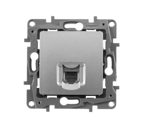 Etika Алюминий Розетка телефонная RJ11  672440  Legrand