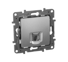Etika Алюминий Розетка телефонная RJ11  672440  Legrand