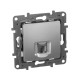 Etika Алюминий Розетка телефонная RJ11  672440  Legrand