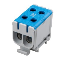 Клемма вводная силовая КВС 6-50мм 2-рядная синяя распределительная  11-2113  REXANT