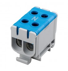 Клемма вводная силовая КВС 6-50мм 2-рядная синяя распределительная  11-2113  REXANT